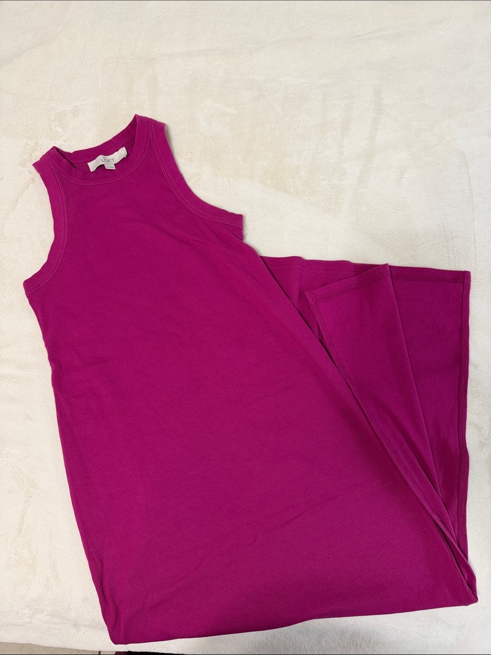 LOFT Fuchsia Pink Sleeveless Maxi Dress